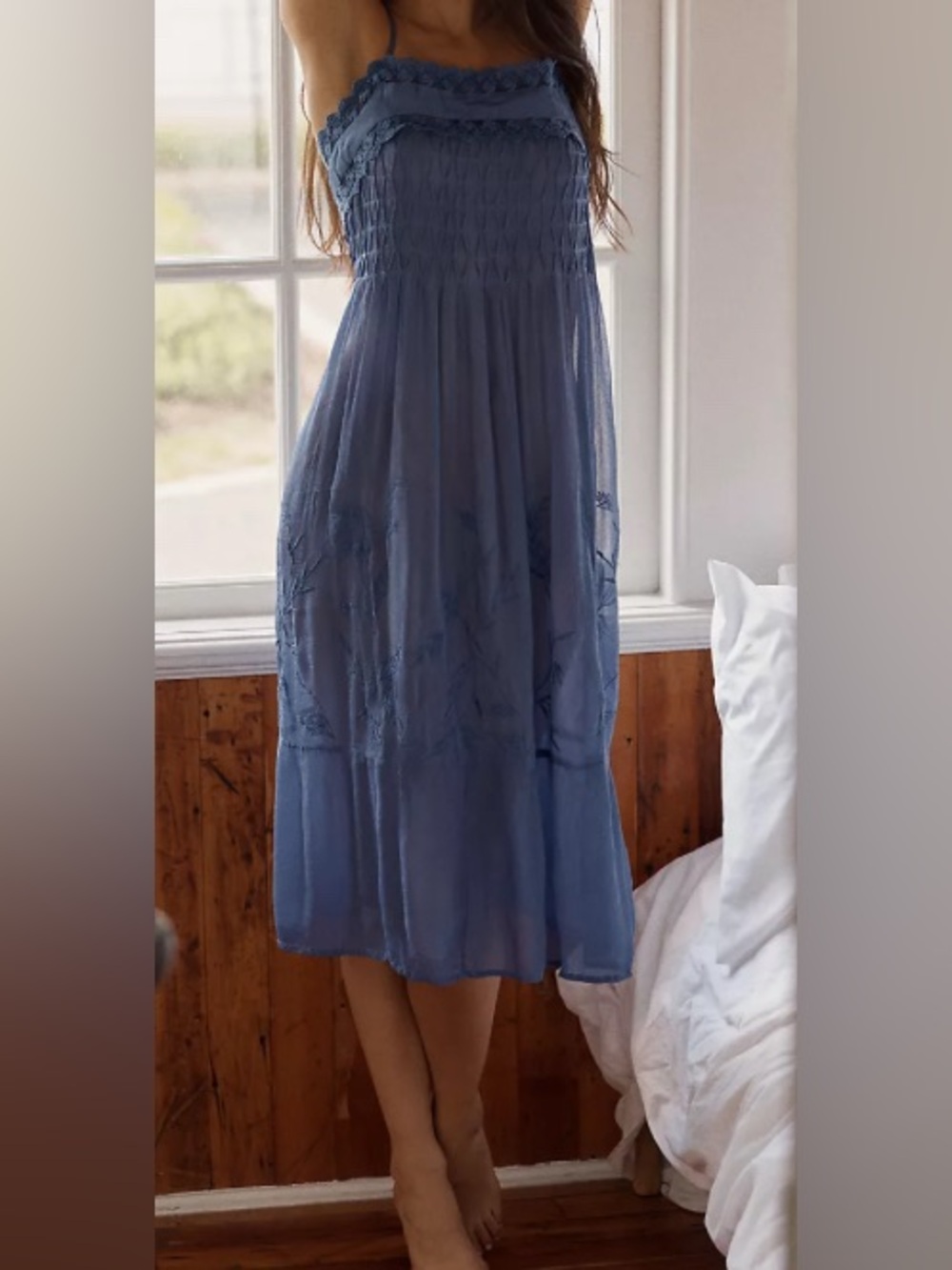 ANTHROPOLOGIE “ LYREBIRD PLEATED CHIFFON MIDI SLIP DRESS” SIZE XL NWT $158.00